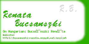 renata bucsanszki business card